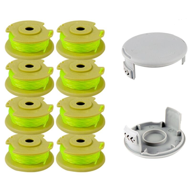 Sollbry 10 Paquet Modèle Actualisé Bobine Fil Coupe Bordure Convient pour Ryobi One +18v,24v,40v Coupe Bordures,Ø2.0mm et 3.5m Longueur AC14RL3A