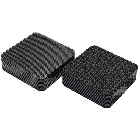 Sollbry 10 pares de velcro de doble cara, cinta autoadhesiva cuadrada negra, cierre autoadhesivo, para el hogar, bricolaje y manualidades, 50 x 50 mm