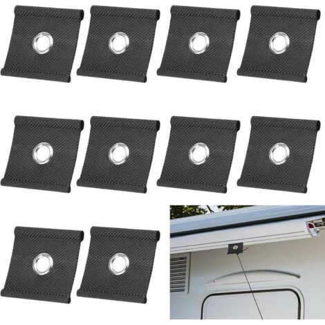 Sollbry 10 Pièces Crochet pour Auvent De Camping-Car 5/6 mm - 7/8 mm,Rail De Fixation Rails Passepoilés,Crochet D'auvent De Camping Car,Crochet Passepoilé,Crochets Passepoilés De Tente De Toit(Noir)
