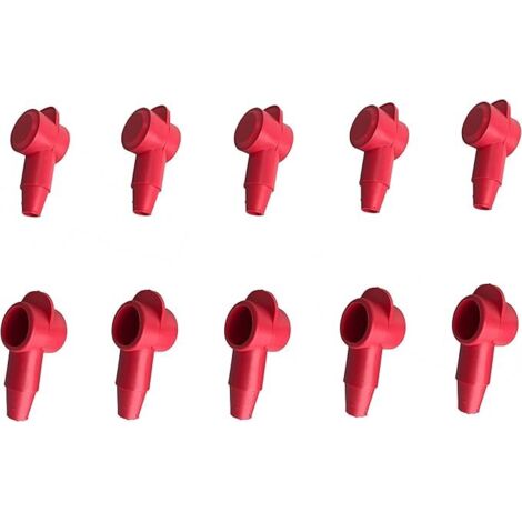 Sollbry 10 piezas Tapa protectora de cable de batería Tapa aislante roja