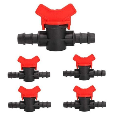 Sollbry 10 válvulas de interruptor de riego, manguera de 16 x 16 mm, válvula de riego de plástico PE, grifo de jardín para riego de césped, manguera de 16 mm.