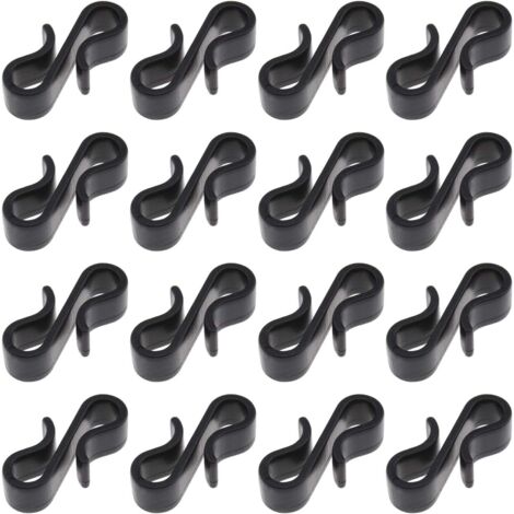 Sollbry 100pcs Crochet de Gouttière Clip de Lumière Crochets à Pince en Forme S Plastique pour Décoration Noël Lumières Suspendues