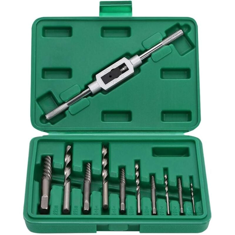 Sollbry 11Pcs Extracteurs de Vis Endommagées Boulons Cassés avec Boîte de Rangement