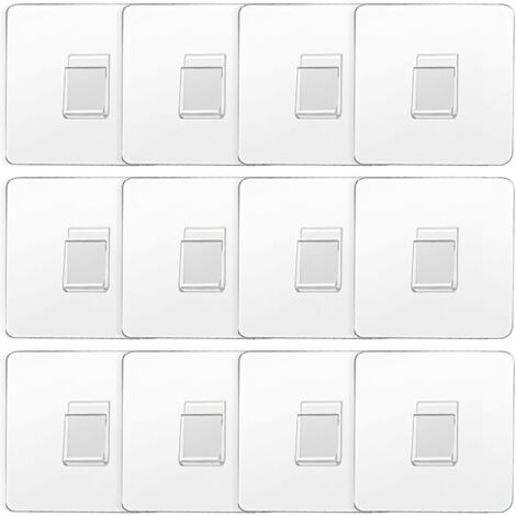 Sollbry 12 ganchos adhesivos de repuesto para ducha, transparentes, para soporte de ducha de esquina (6 x 6 cm)