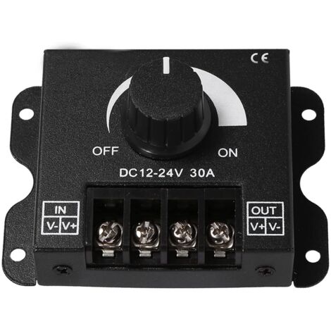 Sollbry 12V, Variateur de Lumiere LED Contrôleur de Variateur à Interrupteur LED Fonctionnement Manuel 12V-24V 30A Contrôle luminosité et Température de Couleur pour L'utilisation de Bandes