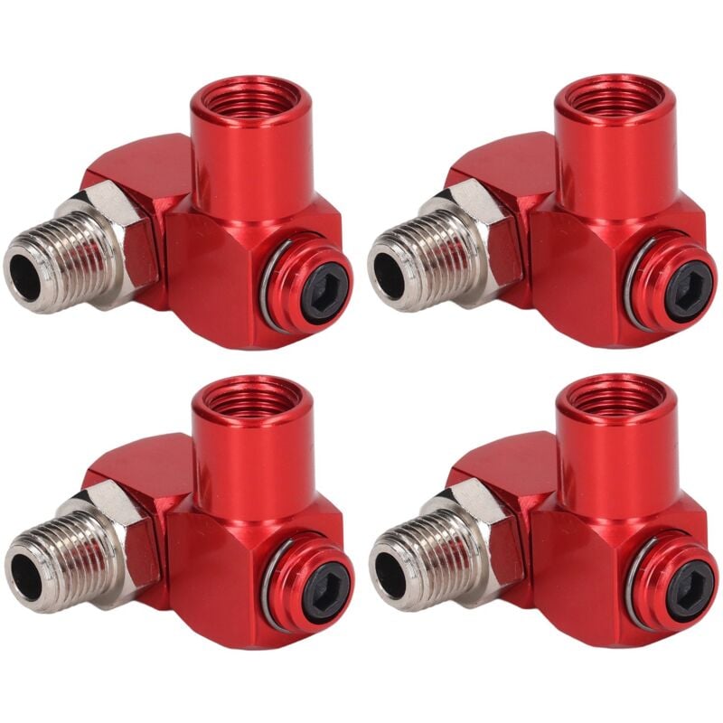 Sollbry - 1/4 Inch Air Tool Swivel Fitting 360 Degree Swivel Air Hose Connector Industrial Swivel Portable Air Tool Adapter(Pack of 4)