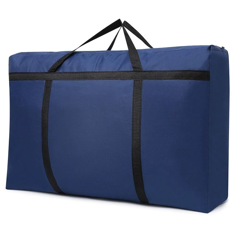 150L grands sacs de rangement pour couette à glissière, sac de rangement pliant pour vêtements avec poignée renforcée, sac de rangement sous le lit