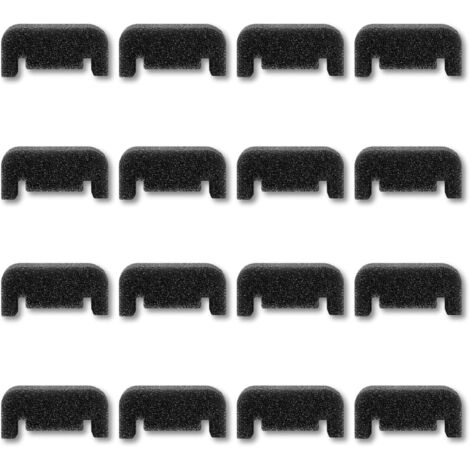 Sollbry 16er-Pack Schwammfilter für Katzenbrunnen, Schaumstofffilter für Haustiere, Trinkfilter für Hunde und Katzen, Ersatz-Wasserspenderfilter, Schwarz