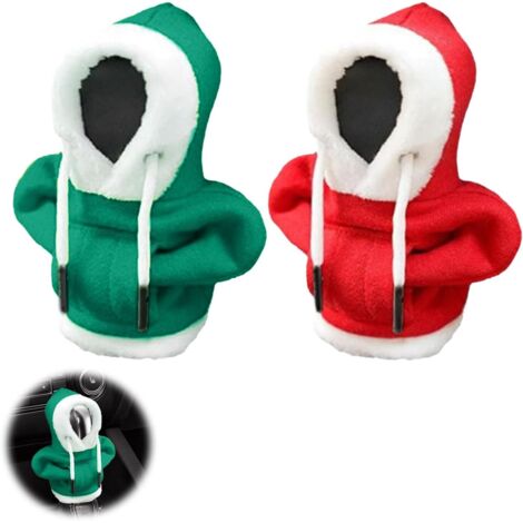 Sollbry 2 fundas verdes para palanca de cambios de coche, funda navideña para palanca de cambios, funda universal para pomo de cambio de marchas (color rojo y verde)
