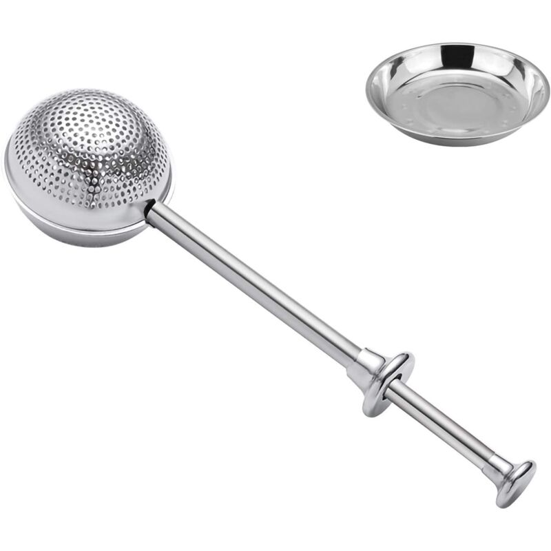 Sollbry 2 infuseurs à boules de thé, passoire à thé à long manche en acier inoxydable pour thé en vrac, épices et assaisonnements au bureau ou en