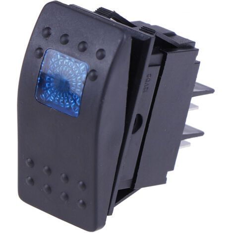 Sollbry 2 interruptores basculantes iluminados para barco, 12 V, 20 A, 4 pines, encendido/apagado, con LED azul, para coche todoterreno.