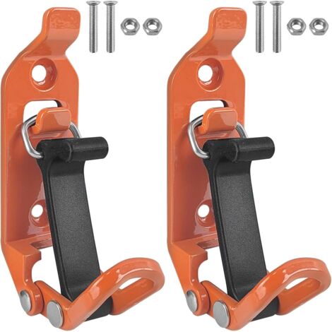 Sollbry 2 perchas metálicas, soporte para pala, accesorio para portaequipajes de techo, soporte para portaequipajes de techo con tuercas, herramienta de montaje en pared para camiones, coches y barcos