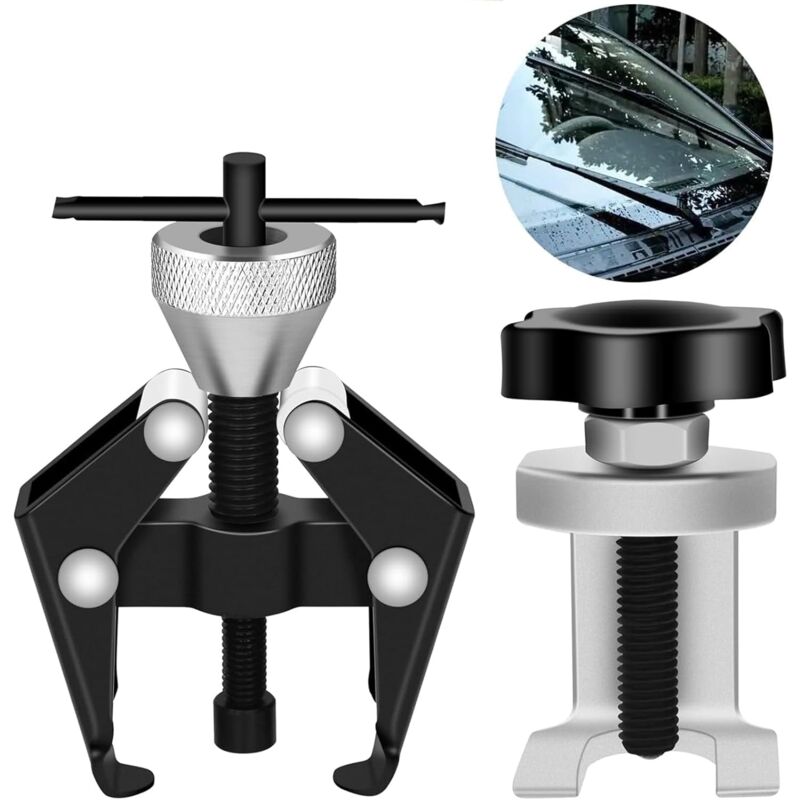 Sollbry - 2 Piece Extracteur Bras Essuie Glace, Réparation de Roulement Réglable Outil, Outil Extracteur de borne de Batterie, Extracteur de Bras