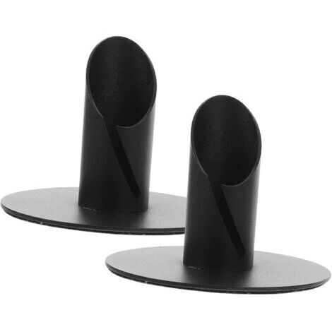 Sollbry 2 Pièces Bougeoir Pilier en Métal Bougeoir Conique Bougeoir De Fête Bougeoir pour La Décoration Chandeliers Noirs Bougeoir De Bureau Mariage Bougeoirs Dîner Fer Forgé