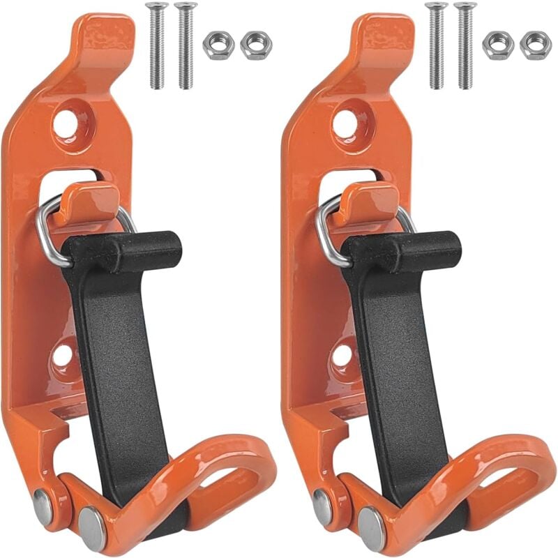 Sollbry - 2 Pièces Cintre en Métal Support, Support Pelle, Accessoires de Galerie de Toit, Fixation de Porte Bagages de Toit avec Ecrous à Vis, Outil