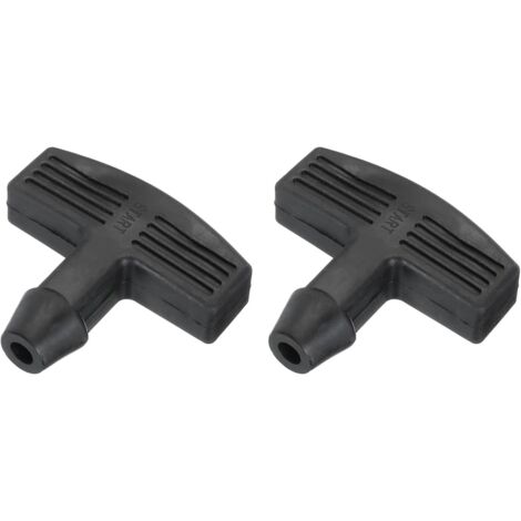 Sollbry 2 piezas de 5 cm x 5 cm x 1 cm de mango de arranque de retroceso para cortacéspedes, generadores, motores, equipos eléctricos, accesorios, color negro