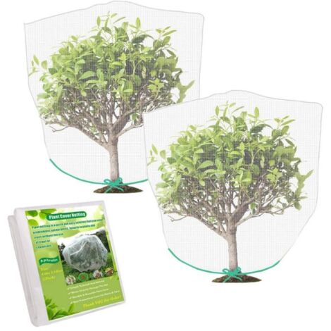 Sollbry 2 redes protectoras para plantas, anti-escarabajos y anti-moscas, para evitar que insectos y aves dañen las plantas de jardín (blancas)