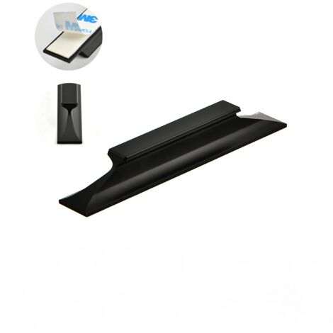Sollbry 2 Stück Schiebetürgriff, selbstklebender Scheunengriff, Griffe aus Aluminiumlegierung für Schränke, Schränke, ziehen, schwarzer Möbelknopf, Handgelenk, kein Stanzen (Länge 120 mm)