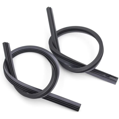 Sollbry 2 tiras de goma para limpiaparabrisas, escobillas limpiaparabrisas sin hueso, tiras de goma recortables, suplemento universal para limpiaparabrisas, accesorios de limpieza para coche