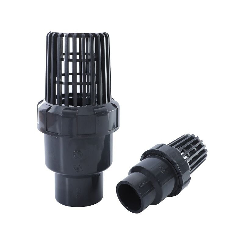 Sollbry - 2 x upvc Valve Aquarium Réservoir de Poissons Clapet Anti-Retour Jardin Irrigation Adaptateur de Fond Connecteur de Tuyau d'Eau (32mm)