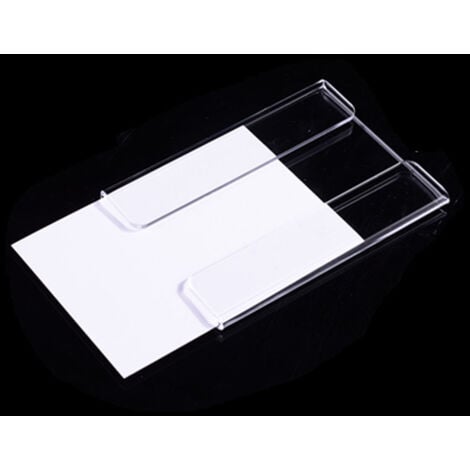 Sollbry 20 Pack Acrylic Wall Mounted Price Tag Holders 7.5 x 5cm