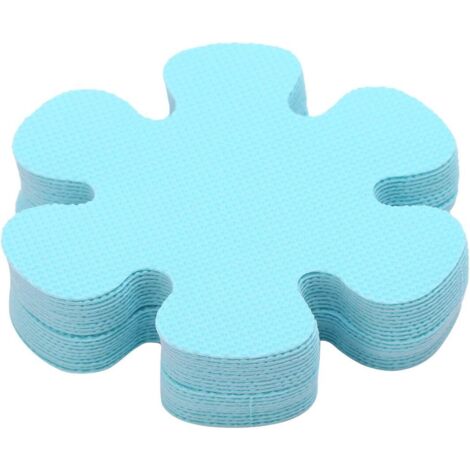 Sollbry 20 Stück Badewannenaufkleber, rutschfeste Matte, Badewannenblumen, selbstklebende Gummistreifenaufkleber, wasserdicht, für Badewannen, Badezimmer, Dusche, Küche, Blau, 10 cm