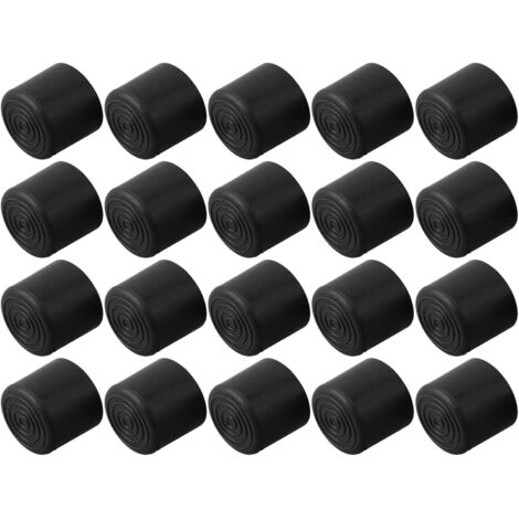 Sollbry 20 tapones de goma para patas de silla y mesa, evitan arañazos, PVC negro (22 mm)