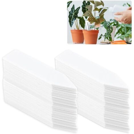 Sollbry 200 Stück Pflanzenetiketten, Pflanzenetiketten, Gartenetikettenteile 5 x 1 cm, Kunststoffetiketten für Gemüsegarten, Gartenetiketten für den Außenbereich, weiß