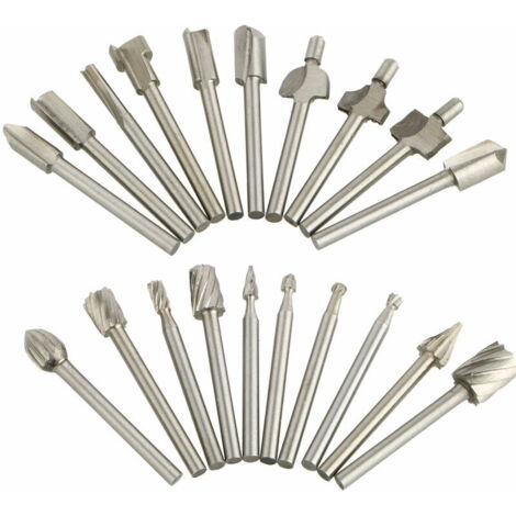 Sollbry 20er-Pack Dremel-Wolframkarbid-Fräser, Rotationsschleifer-Bohrer