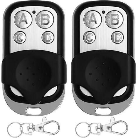 Sollbry 2Pcs Télécommande Universelle Portail Garage , Duplicateur Porte de Garage Telecommande, Porte Électrique avec Couvercle Coulissant 5.4x3x1.4cm