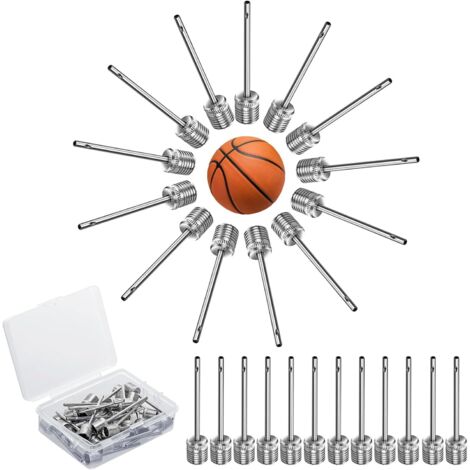 Sollbry 30 infladores de balones, aguja para inflar balones, bomba para balones de fútbol con práctico estuche, agujas para inflar balones de baloncesto, voleibol y fútbol.