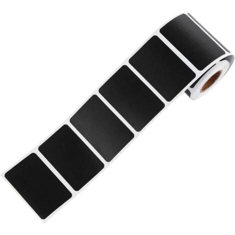Sollbry 300 Pcs Removable Chalkboard Stickers Glass Containers Seasoning Jar Labels Blackboard Labels Black Container Stickers Black Baskets Rectangle Kitchen Supplies