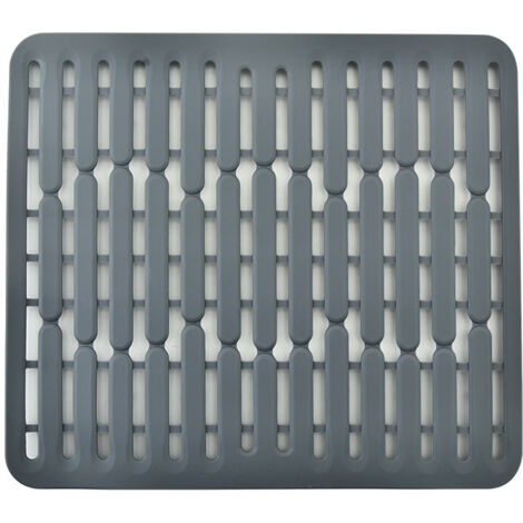Sollbry 32,5 x 28,7 x 1 cm, grau – Spülbeckenmatte oder Spülbeckenschutz aus Silikon – kleine Größe
