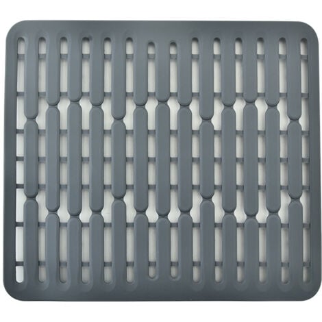 Sollbry 32.5x28.7x1cm，gris– Tapis de fond d'évier en silicone ou protège évier - Petit format