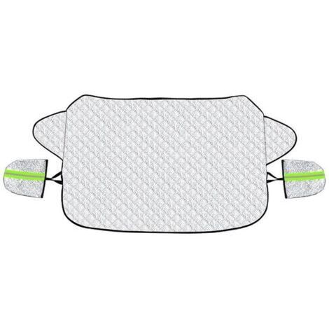 Sollbry 4 couches épaississantes de couverture de neige pour pare-brise de voiture avec protection anti-réflexion nocturne pour enlever la neige et prévenir le gel pour SUV, camion, berline, camionnet
