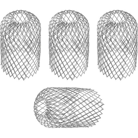 Sollbry 4 flexible Aluminium-Dachrinnenfilter, Durchmesser: 8 cm, Gitternetz, Stopp-Laubsieb, Laubschutz, Dachrinnenabdeckung zum Schutz der Dachrinne vor Blättern auf dem Dach