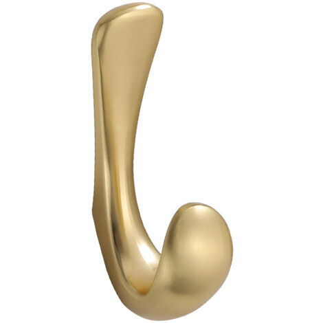 Sollbry 4 ganchos de metal resistentes para abrigos y sombreros, para colgar ropa y toallas de pared, dorados.