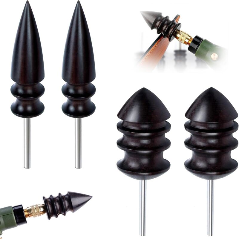 Sollbry - 4 herramientas para cuero, nuevo y útil bruñidor de cuero, kit para bruñir cuero artesanal, herramientas para pulir cuero, kit de costura