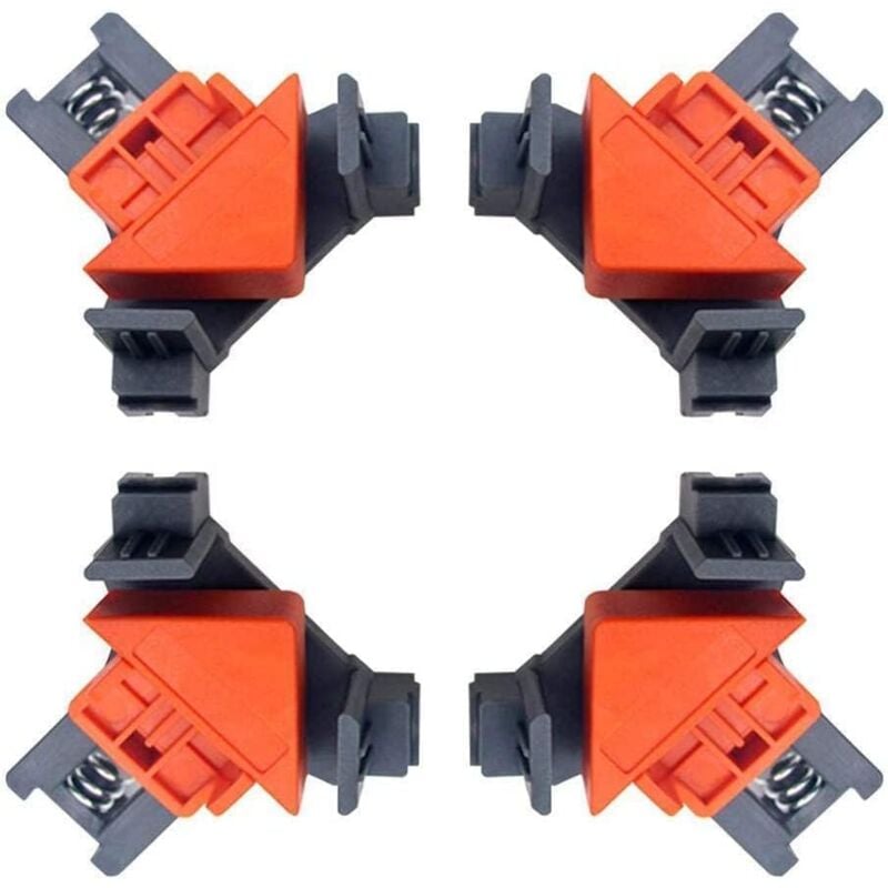 Sollbry - 4 Pcs Presses D'angles Menuiserie, Assemblage en Angle et en t -Vissage et Encollage à 90° Serre Joint Angle, Clip De Cadre Angle Droit