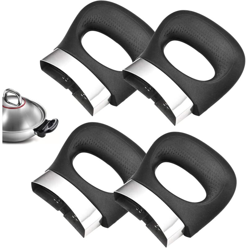 4 Pièces Poignée de Casserole Vapeur Poignée de Casserole Poignées Latérales de Rechange avec Vis et écrous Poignée pour Autocuiseur Poignée de