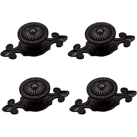 Sollbry 4 pomos de puerta vintage para cajón, redondos, vintage, con tornillos, para armario, muebles y hogar.