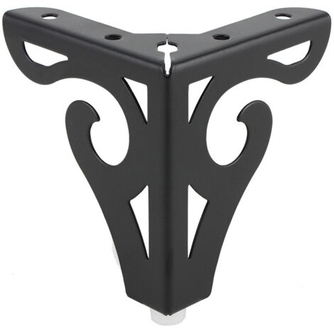 Sollbry 4 Stück 10 cm hohle Metallmöbelbeine mit Schrauben für Sofa, Schrank, Tisch, Bett (Farbe: Schwarz)