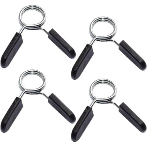 Sollbry 4 Stück Hantelklemmen, Federklemmen, Stangenklemmen, Fitness, Gewichtheben, Hantelstange, Klemmen für viele Fitnessgeräte, Bodybuilding-Zubehör