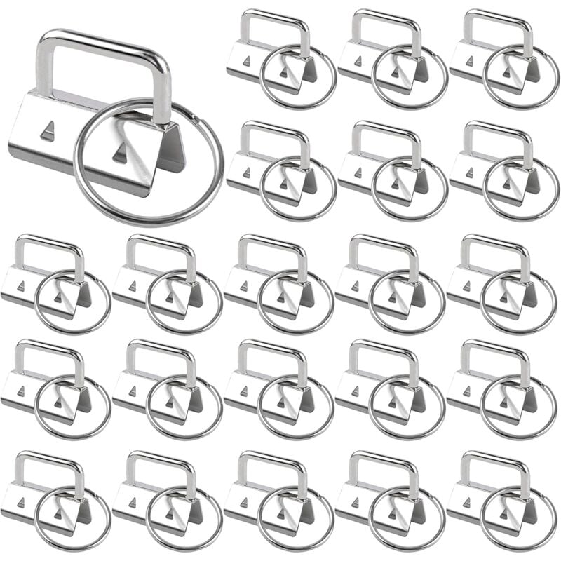 Image of Sollbry - 45 pezzi di accessori per portachiavi, clip per cinturino in metallo fai da te con anello, clip per portachiavi, braccialetto, borsa,