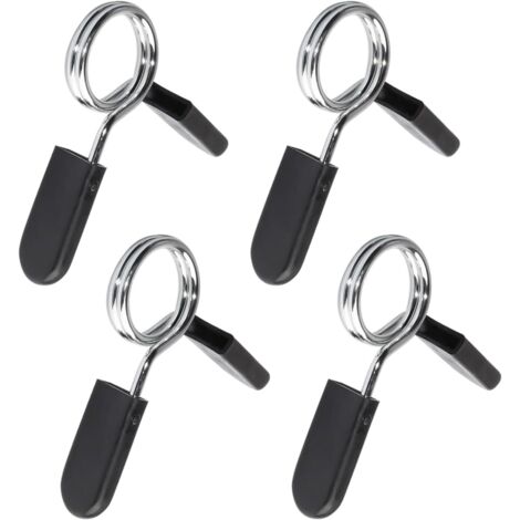 Sollbry 4er-Pack Hantelschnalle, Sechskantmutter mit Ring, Sechskantmutterkragen, Federhantelverriegelung, Gewichtheberstangenklemme, Hantelzubehör (schwarz)