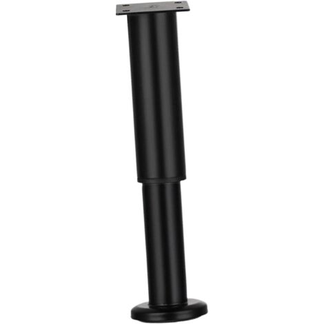 Sollbry 4er-Pack Metallstützfüße für Bett und Möbel (25–42 mm, schwarz)