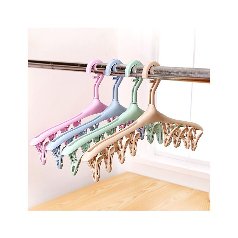 4pcs 8-Peg Corde à Linge Suspendus Driying Racks Vêtements Chaussettes Sous-Vêtements Cintre - Sollbry