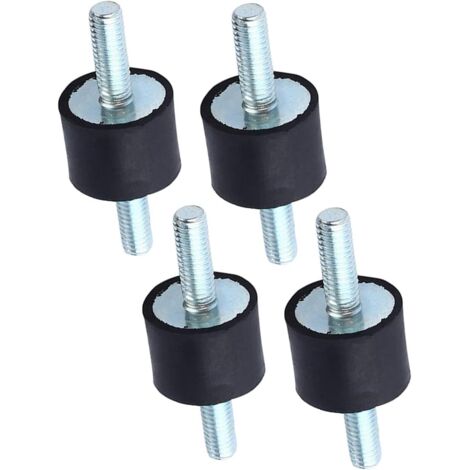 Sollbry 4pcs M6 Supports d'Isolation en Caoutchouc, Anti-vibrations d'Isolateur Amortisseur de Pompe à Compresseur d'Air avec Vis 20 x 15