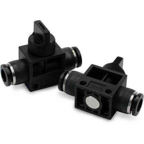 Sollbry 5 pièces 10mm Tubes OD Vanne à bille de contrôle du débit d'air Raccord union pneumatique droit Push To Connect