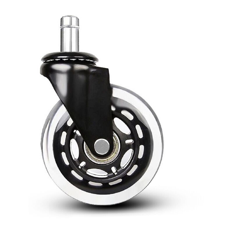 5 Roulettes Chaise de Bureau, 11x22 mm Roulette Fauteuil Bureau Roulement Agréable et Silencieux 360°Rotation Protéger Le Sol Résistantes à